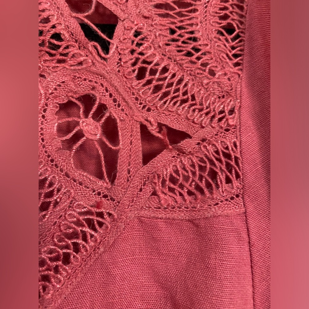 Sezane Pink Lace-Detail Cotton Top - Picture 9 of 11